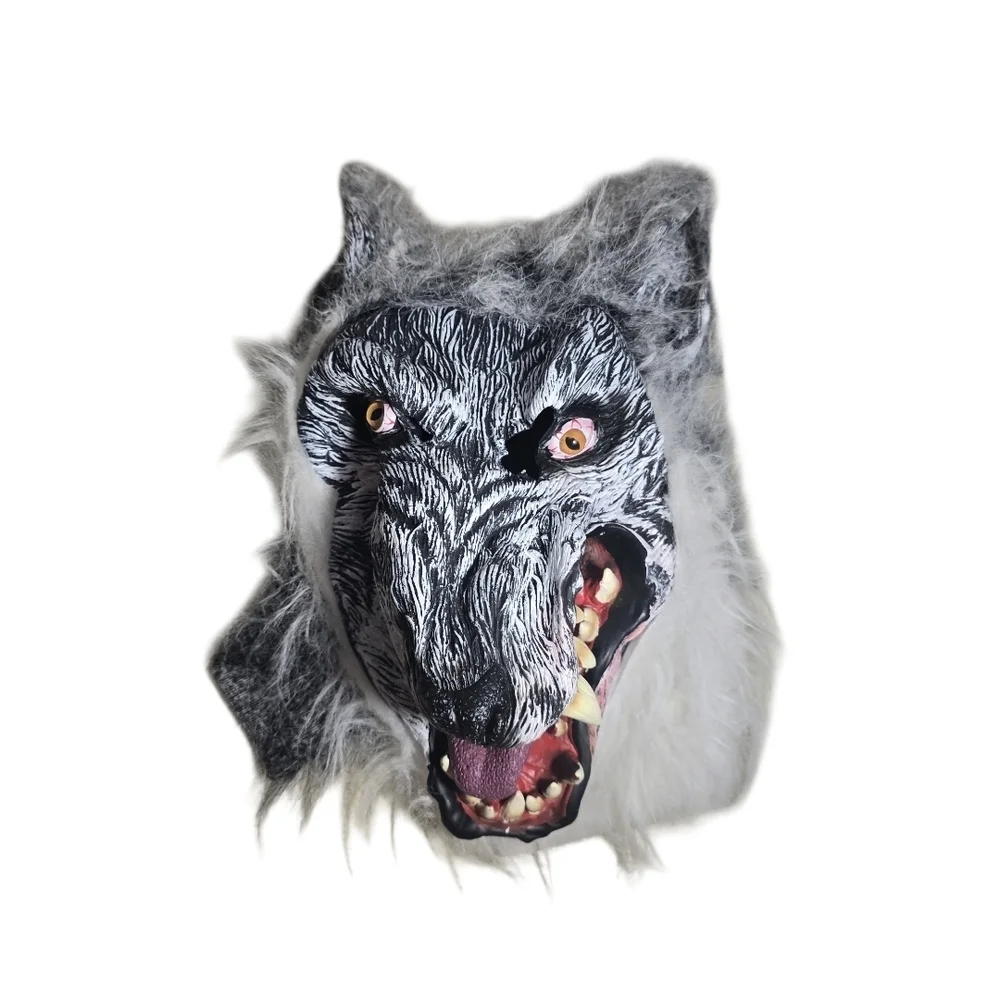 Halloween Werewolf Mask Adult Full Head Large Scary Realistic Costume Latex Read